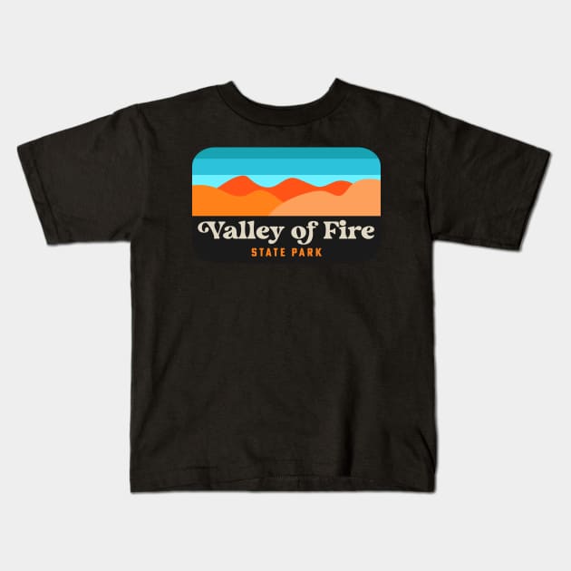 Valley of Fire State Park Hiking Mohave Desert Overton Nevada Kids T-Shirt by PodDesignShop